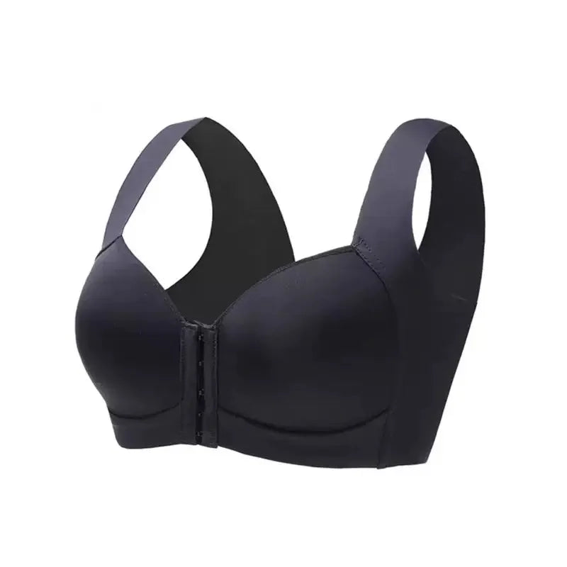Women's Adjustable Front Button Bra Large Cup Thin Cup Glossy Seamless Comfortable Back Support Vest Style