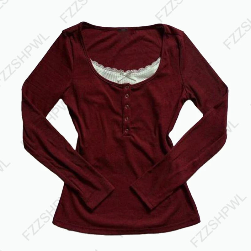 Y2K Gothic Women's Long Sleeve T-Shirt Casual Slim Chic Graphic Print Crop Top Grunge Punk Hip Hop Harajuku Aesthetic Streetwear