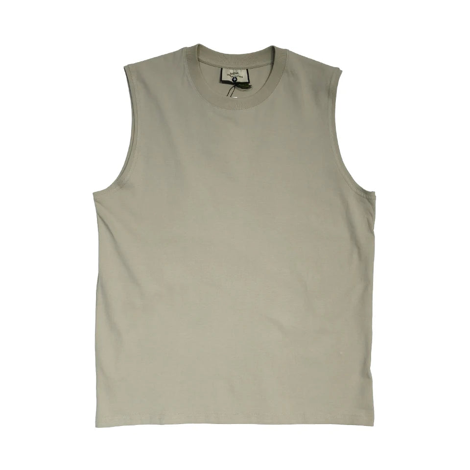 230Grams 100% cotton Vest Men Sleeveless T-shirt Heavy and Old Shoulder Retro Loose Unisex Vintage Tops