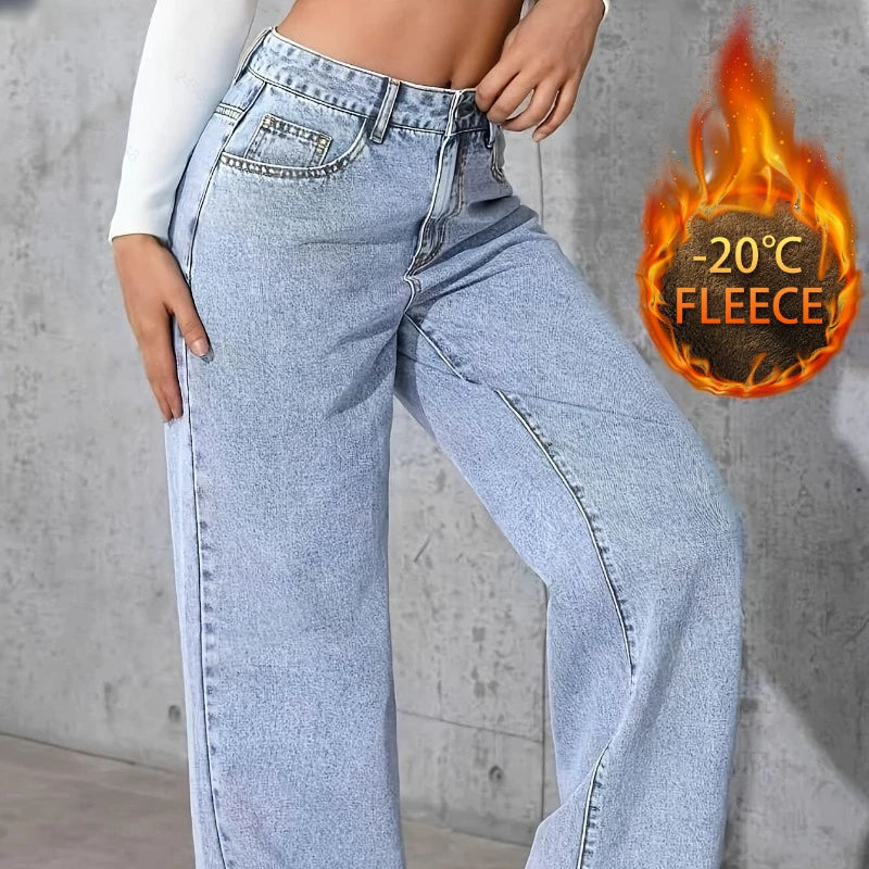 Women's Baggy Jeans Wide Leg Denim Pants Y2K Style Vintage Aesthetic Loose Fit Comfortable Female Daily Casual Clothing Pants