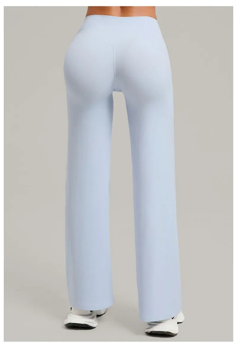 Women's Pilates Yoga Pants Tight Sports Fitness Flared Peach Hip-lifting Leggings Outdoor Workout Fitness Running Casual Pants