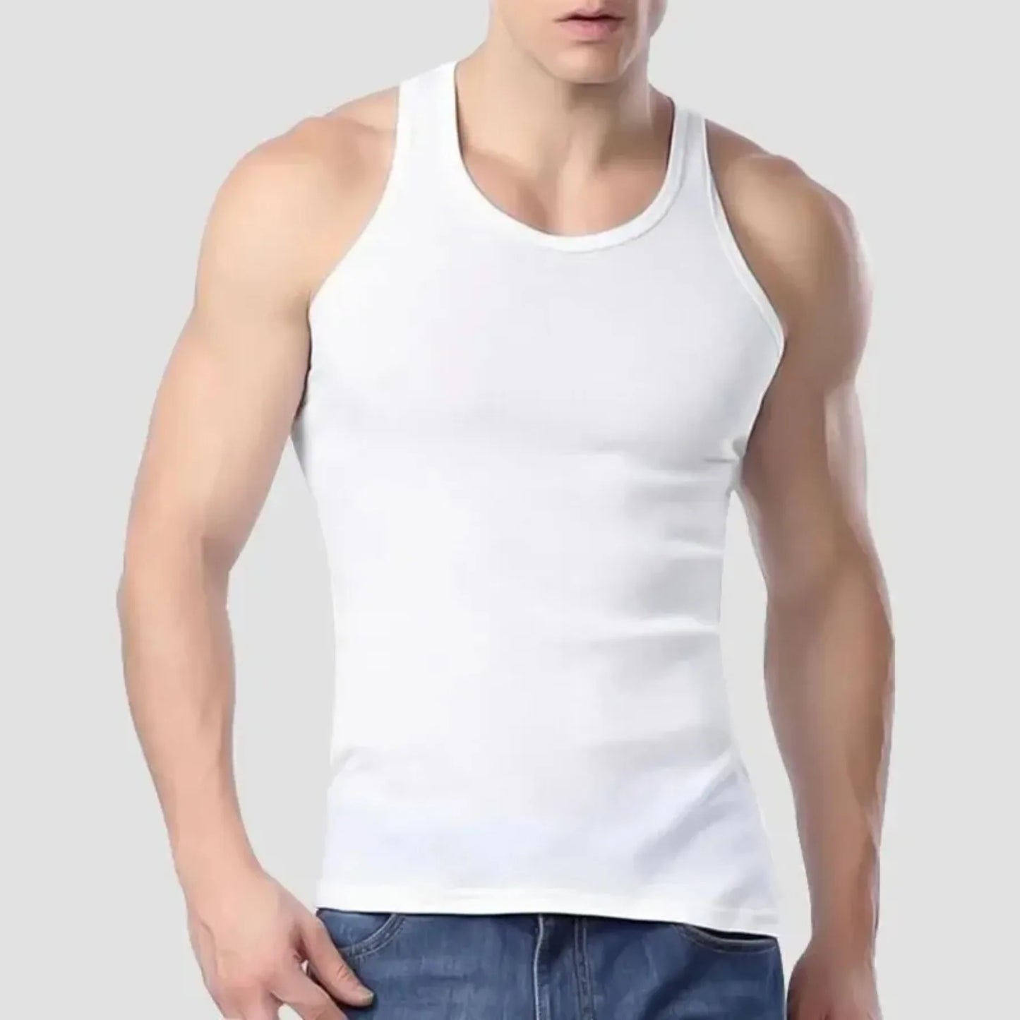 2025 New Men’s Summer Tight Vest | Lightweight Cotton, Breathable Quick-Dry | Perfect for Family Pajamas & Outdoor Days