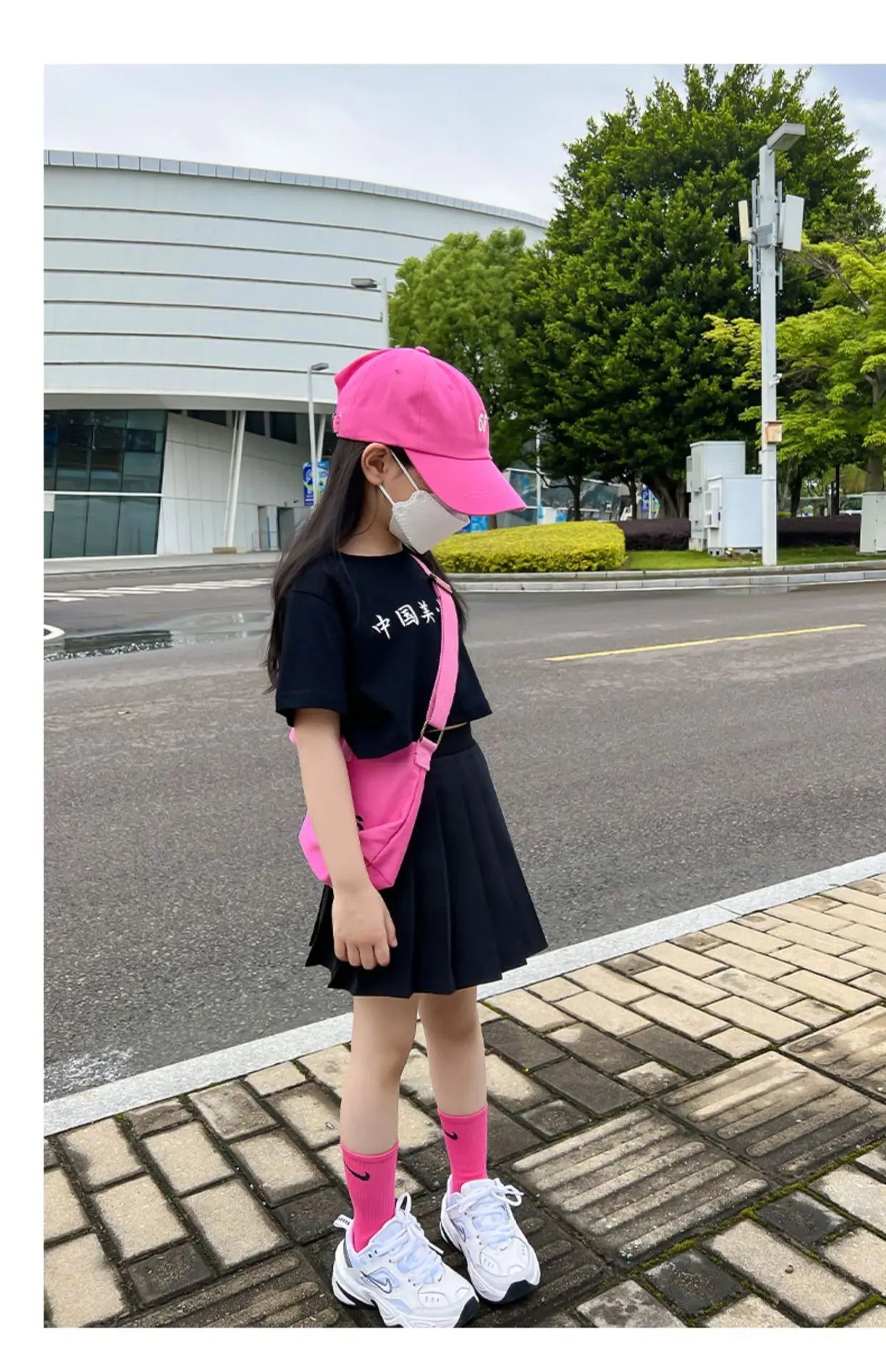 1pcs Spring Summer Girls Pleated Skirt Students Elastic A-line Skirt Kids College Style jk Skirts Childrens Fashion Short Skirts