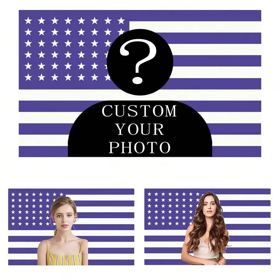 1pc Customizable Personalized Tapestry With Photos And Text, For Birthday, Wedding, Halloween, Christmas, Party