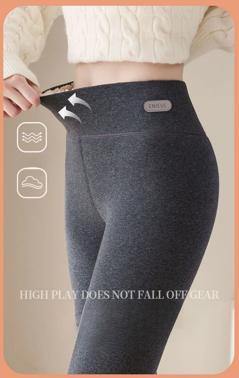Women Winter Stretch Leggings High Waist Plush Leggings Thickened Keep Warm Leggings Woman Velvet Comfortable Thermal Leggins