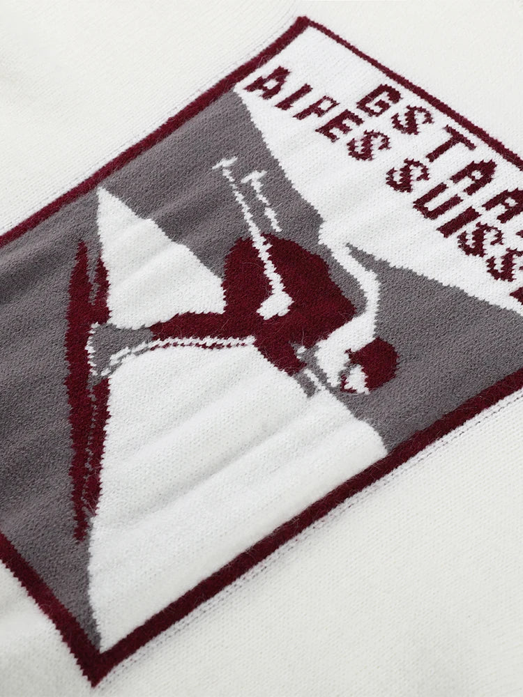 Women's 2 Pcs Suits Printed Pullover Sweater Pants Sets Street Female Turtleneck Long Sleeve Tops High Waist Trousers New Outfit