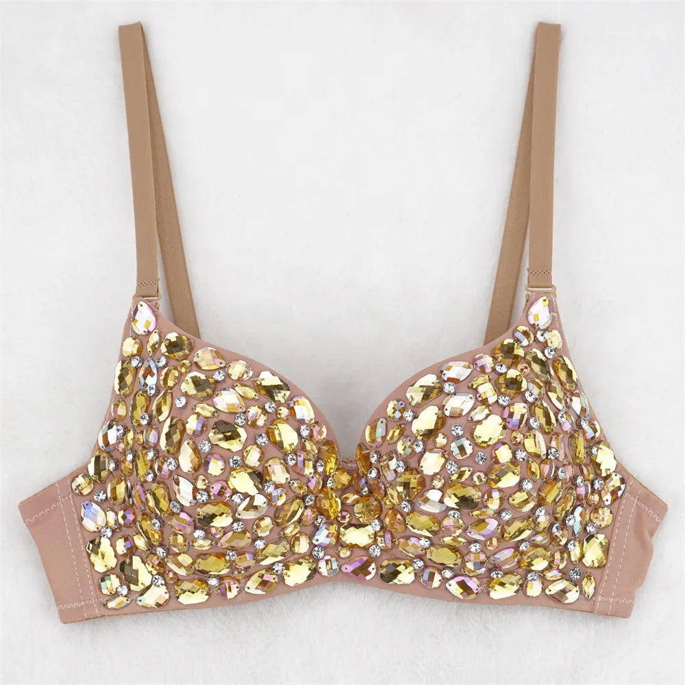 Y2k Top Shirts for Women Clothing Sexy Tank Tops Bra Bling Diamond Rhinestone Fashion Clothes Hotsweet Party Night Club Corset