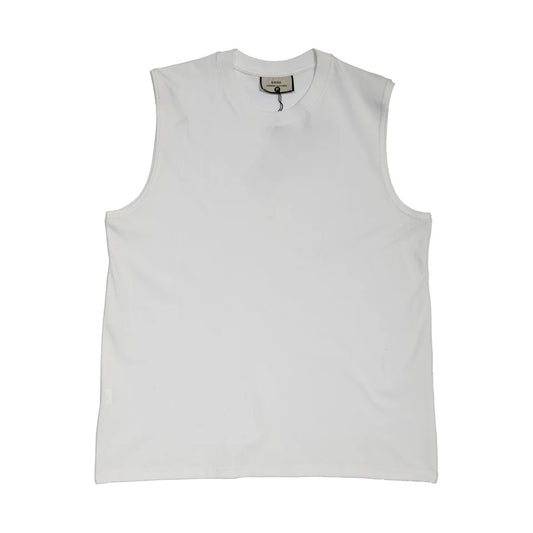 230Grams 100% cotton Vest Men Sleeveless T-shirt Heavy and Old Shoulder Retro Loose Unisex Vintage Tops