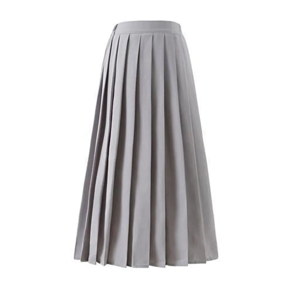2023 Fashion New Pleated Skirts Women S-5XL Vintage Young basic Leisure Korean All-match Autumn High Waist Female Faldas College