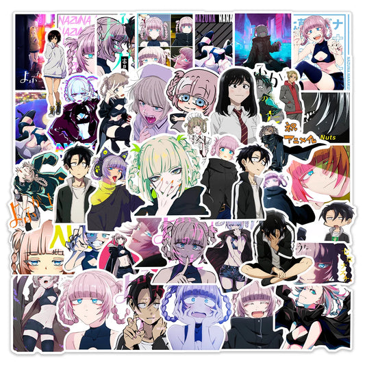 50Pcs Anime CALL OF THE NIGHT Stickers Nazuna DIY Stickers Scrapbooking Phone Luggage Skateboard Decorative Waterproof Decals