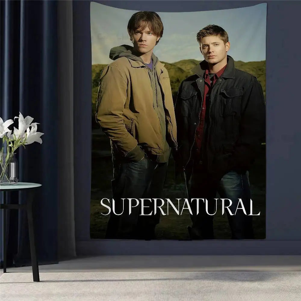 1PC TV Play Series Supernatural Printed Large Wall Tapestry Wall Hanging Decoration Household Decor Blanket
