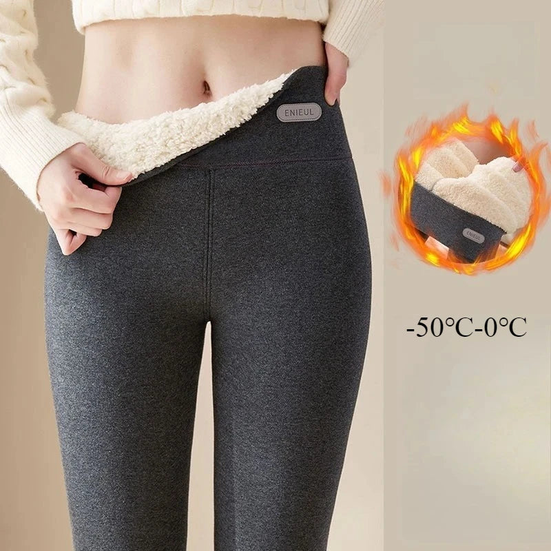 Women Winter Stretch Leggings High Waist Plush Leggings Thickened Keep Warm Leggings Woman Velvet Comfortable Thermal Leggins