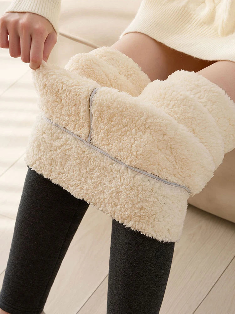 Women Winter Stretch Leggings High Waist Plush Leggings Thickened Keep Warm Leggings Woman Velvet Comfortable Thermal Leggins