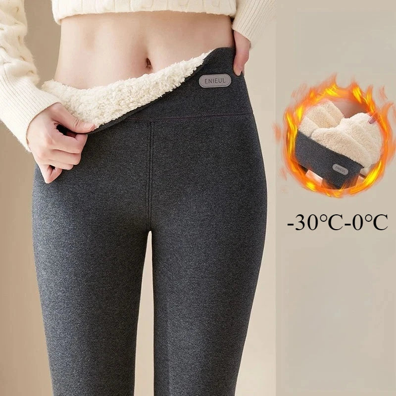 Women Winter Stretch Leggings High Waist Plush Leggings Thickened Keep Warm Leggings Woman Velvet Comfortable Thermal Leggins