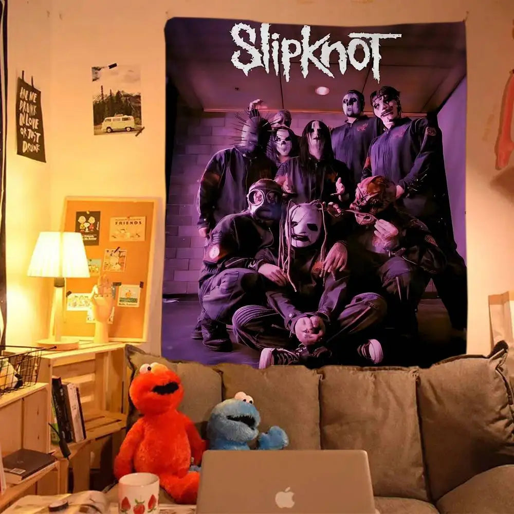 1pc S-SlipKnoter Band Cartoon Tapestry Bohemian Wall Tapestries Mandala Wall Hanging Sheets