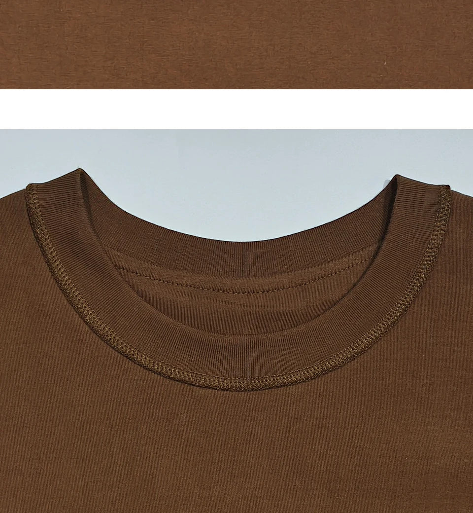 230Grams 100% cotton Vest Men Sleeveless T-shirt Heavy and Old Shoulder Retro Loose Unisex Vintage Tops