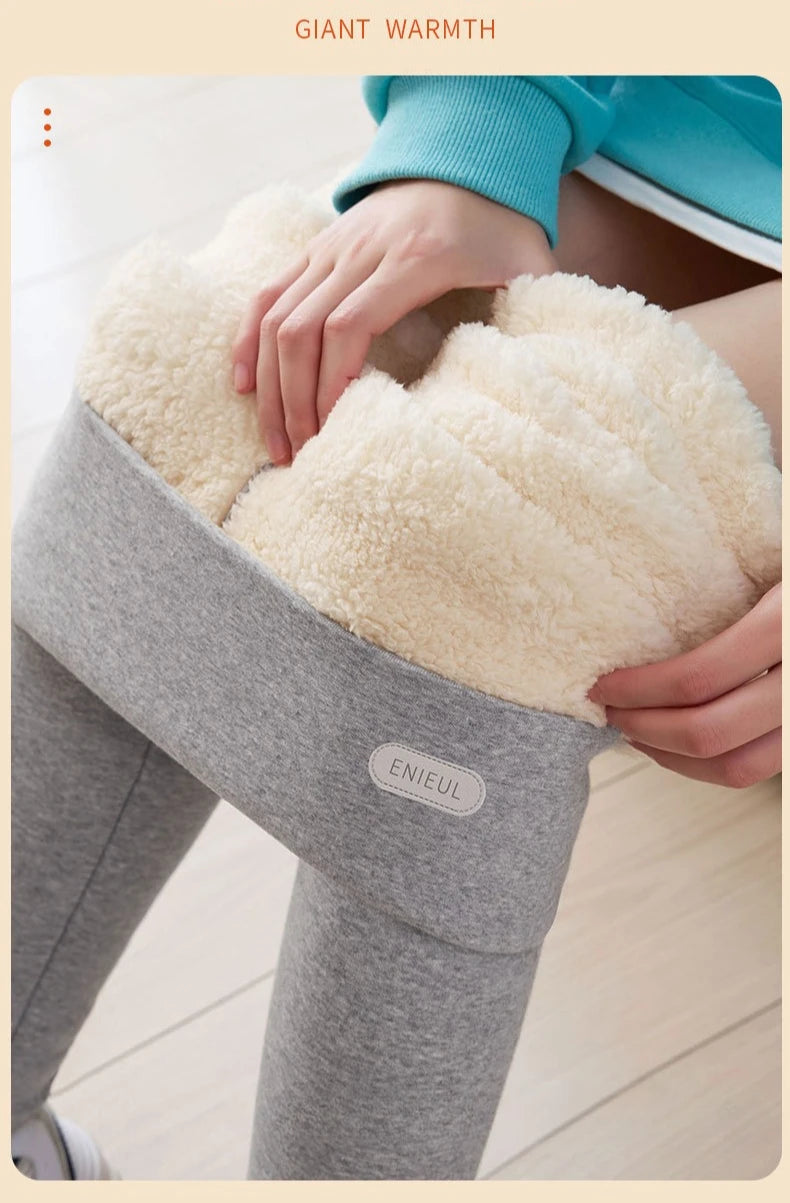Women Winter Stretch Leggings High Waist Plush Leggings Thickened Keep Warm Leggings Woman Velvet Comfortable Thermal Leggins