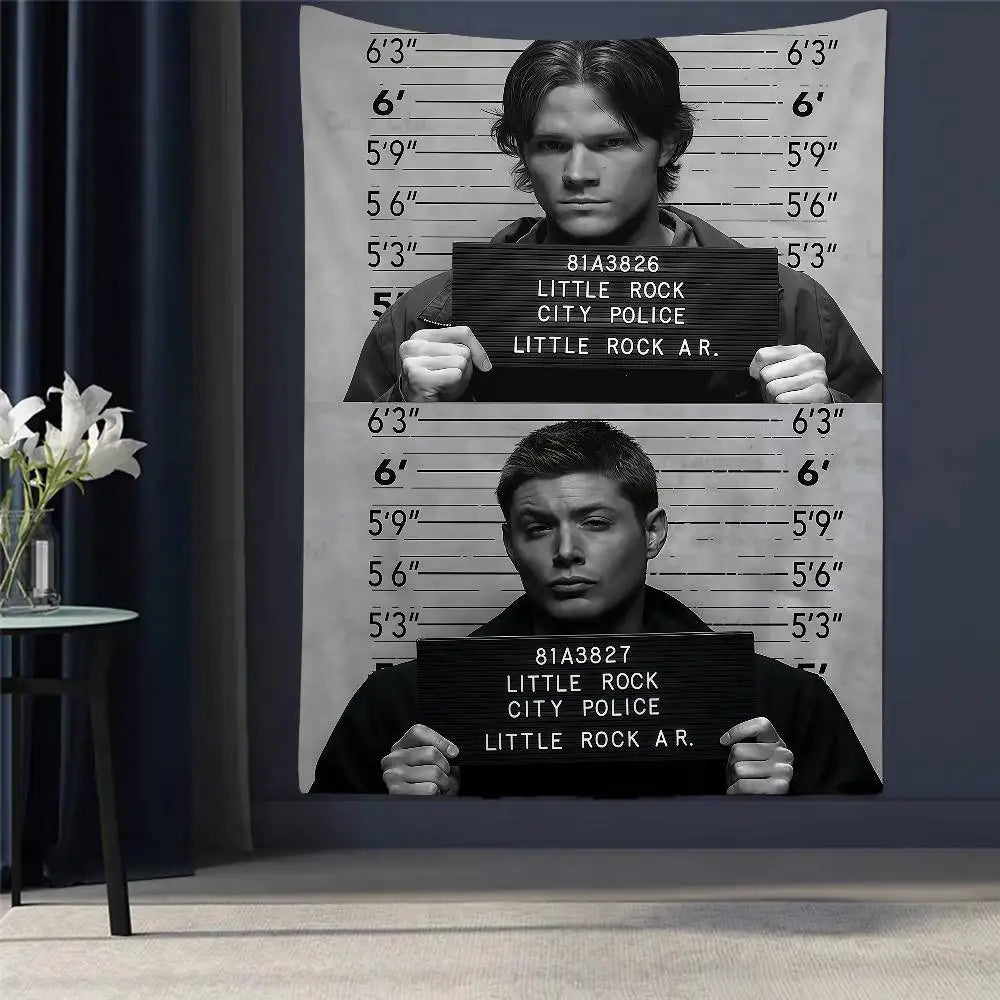 1PC TV Play Series Supernatural Printed Large Wall Tapestry Wall Hanging Decoration Household Decor Blanket