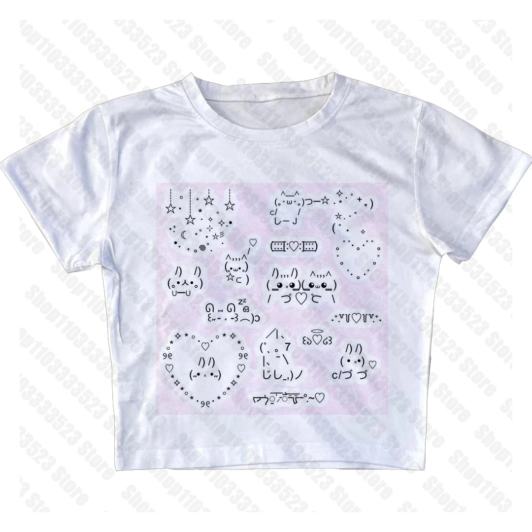 Y2k kawaii Aesthetic Graphic Vest Punk Gothic Printing Women Baby Tank 2000s Emo girls Print Crop Tops Slim Sexy Women Clothing