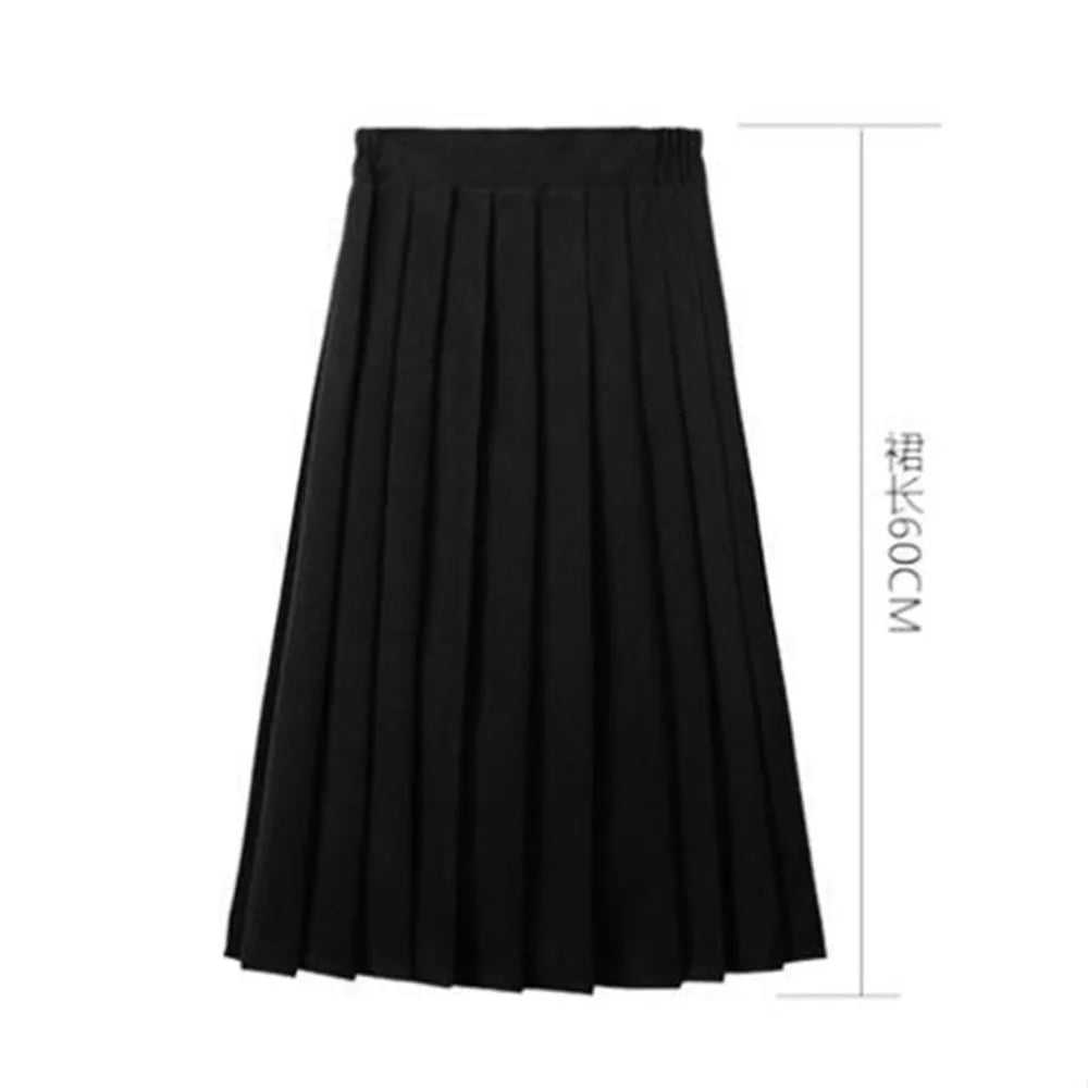 2023 Fashion New Pleated Skirts Women S-5XL Vintage Young basic Leisure Korean All-match Autumn High Waist Female Faldas College