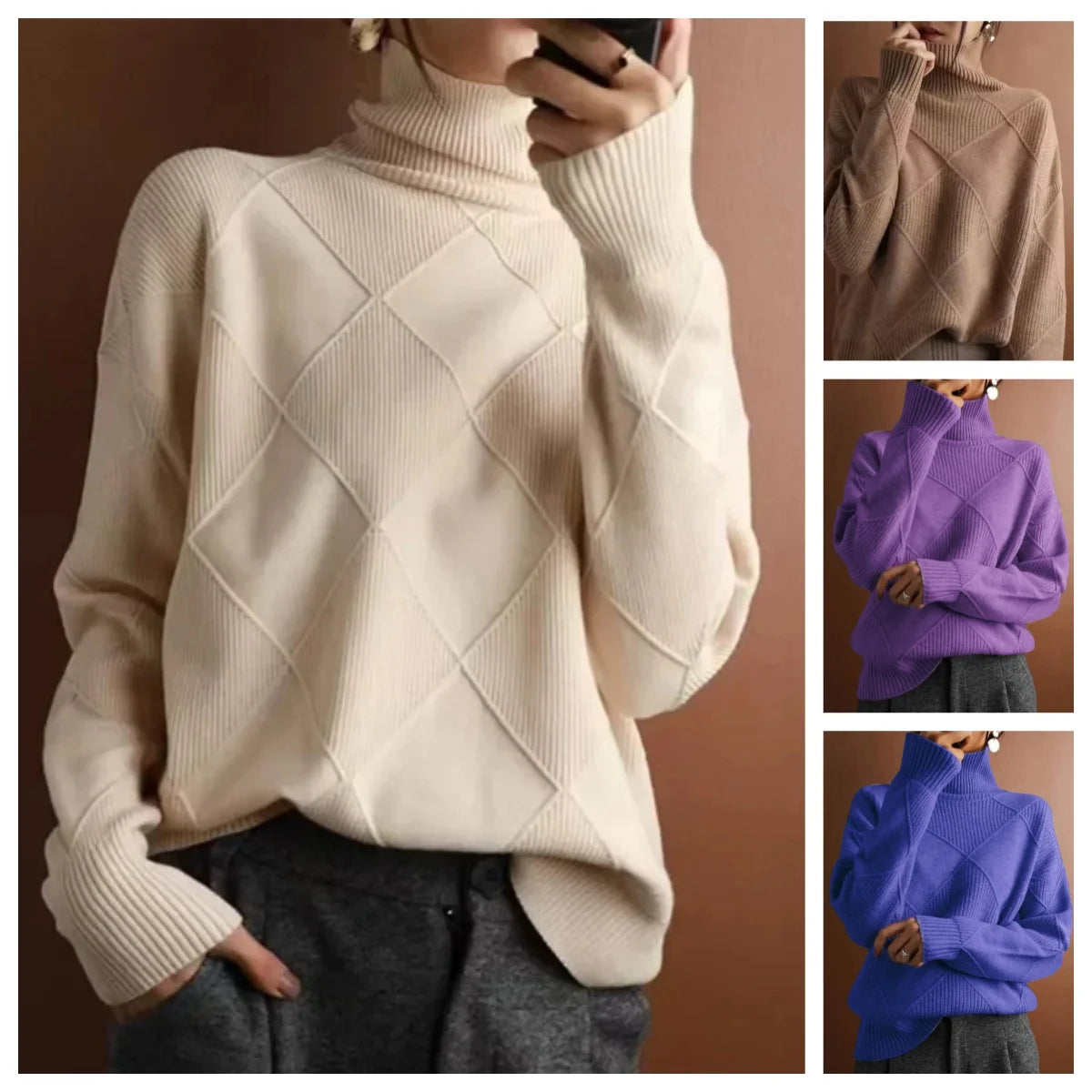 2026 New High Necked Cashmere Plain Sweater Pullovers Tailor-made T-Shirts