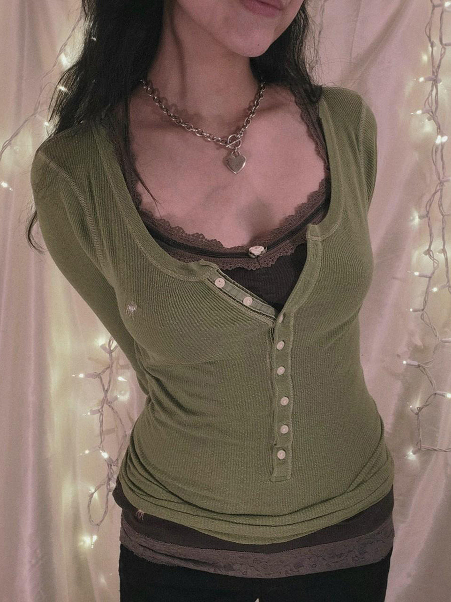 Y2K Aesthetic Long Sleeve Graphic Print Top Harajuku Grunge Vintage T Shirts 90s Girls Retro Tee Tops Autumn Streetwear