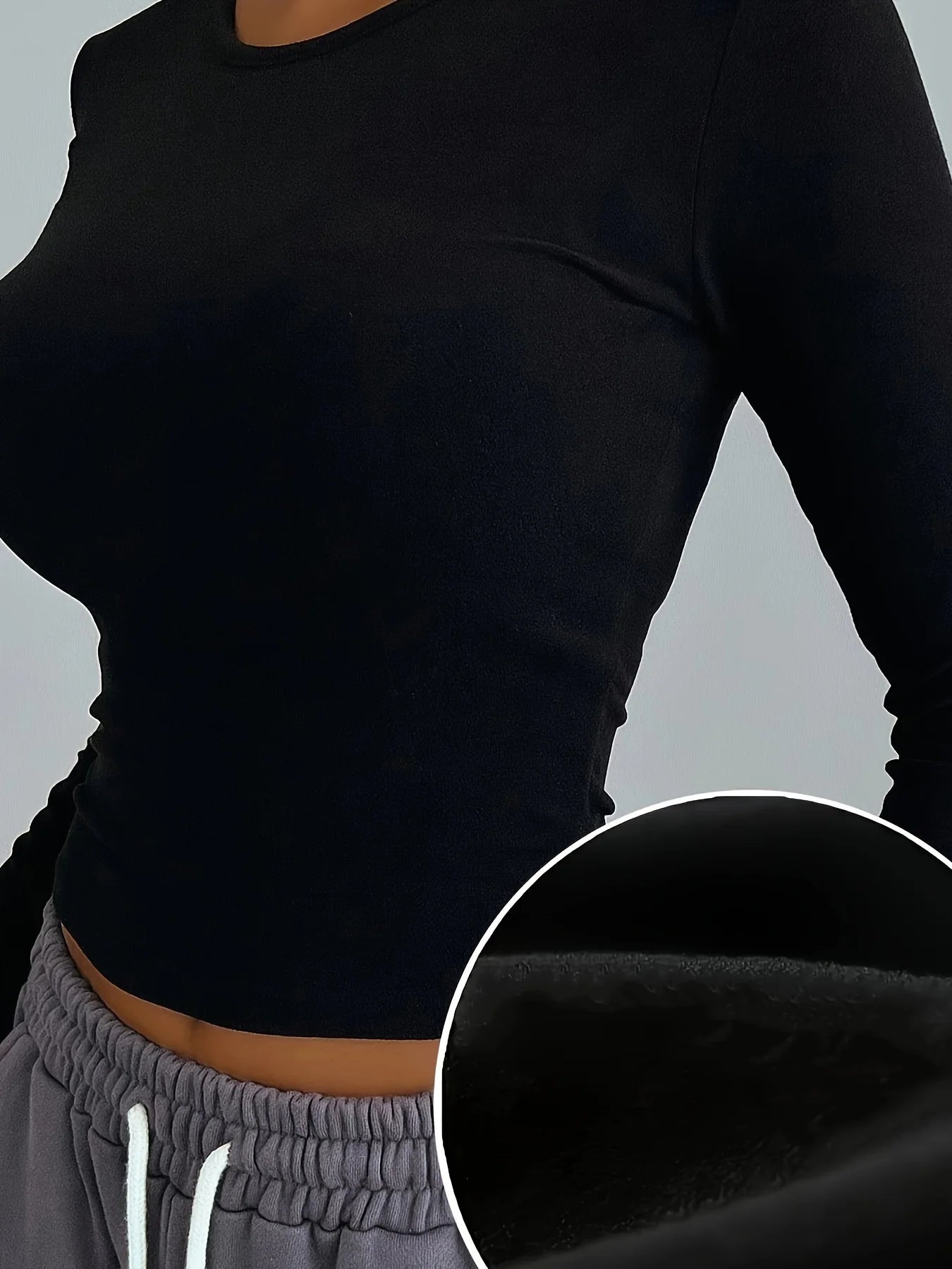 Women's black O neck T-shirt Slim Women T-shirt Long-sleeved for Female Thin White Tops Woman Tees Shirt