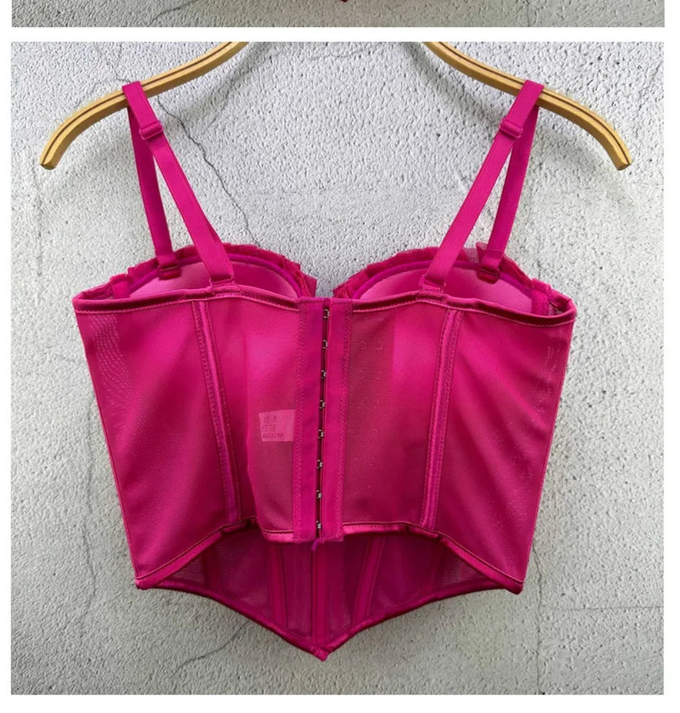 Y2k Top Women Clothing Sexy Tops Camis Tees Fashion Clothes Corset Streetwear Party Club Underwear Bustiers Slimming Lingerie
