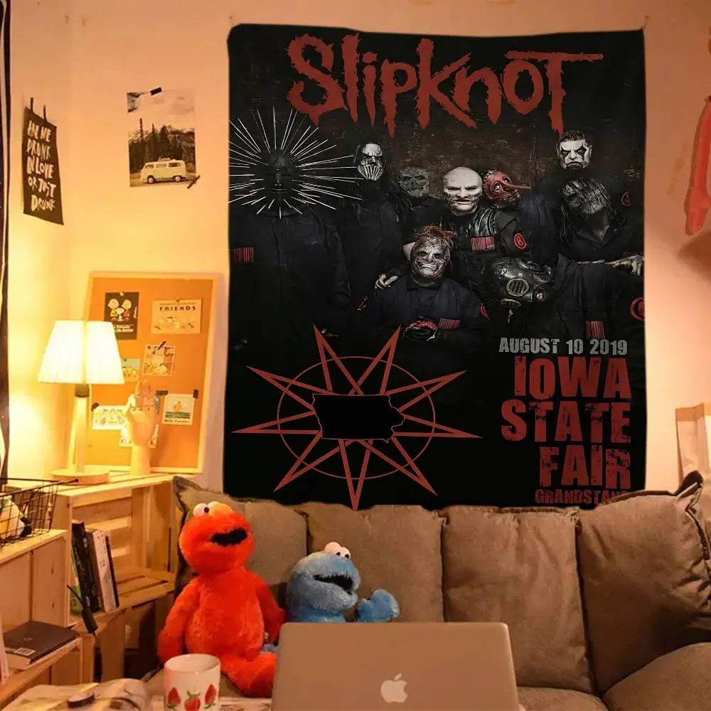 1pc S-SlipKnoter Band Cartoon Tapestry Bohemian Wall Tapestries Mandala Wall Hanging Sheets