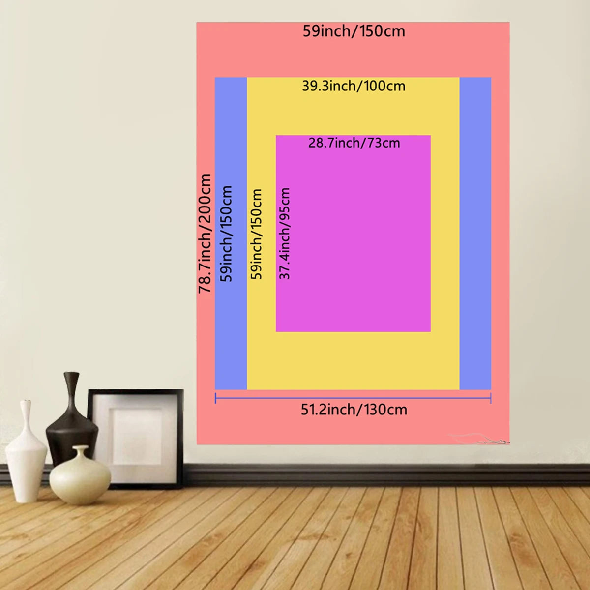 1pc Tarot Cat Tapestry, Moon Phase Sun Universe Starry Sky Tapestry, Cute Cat Wall Hanging