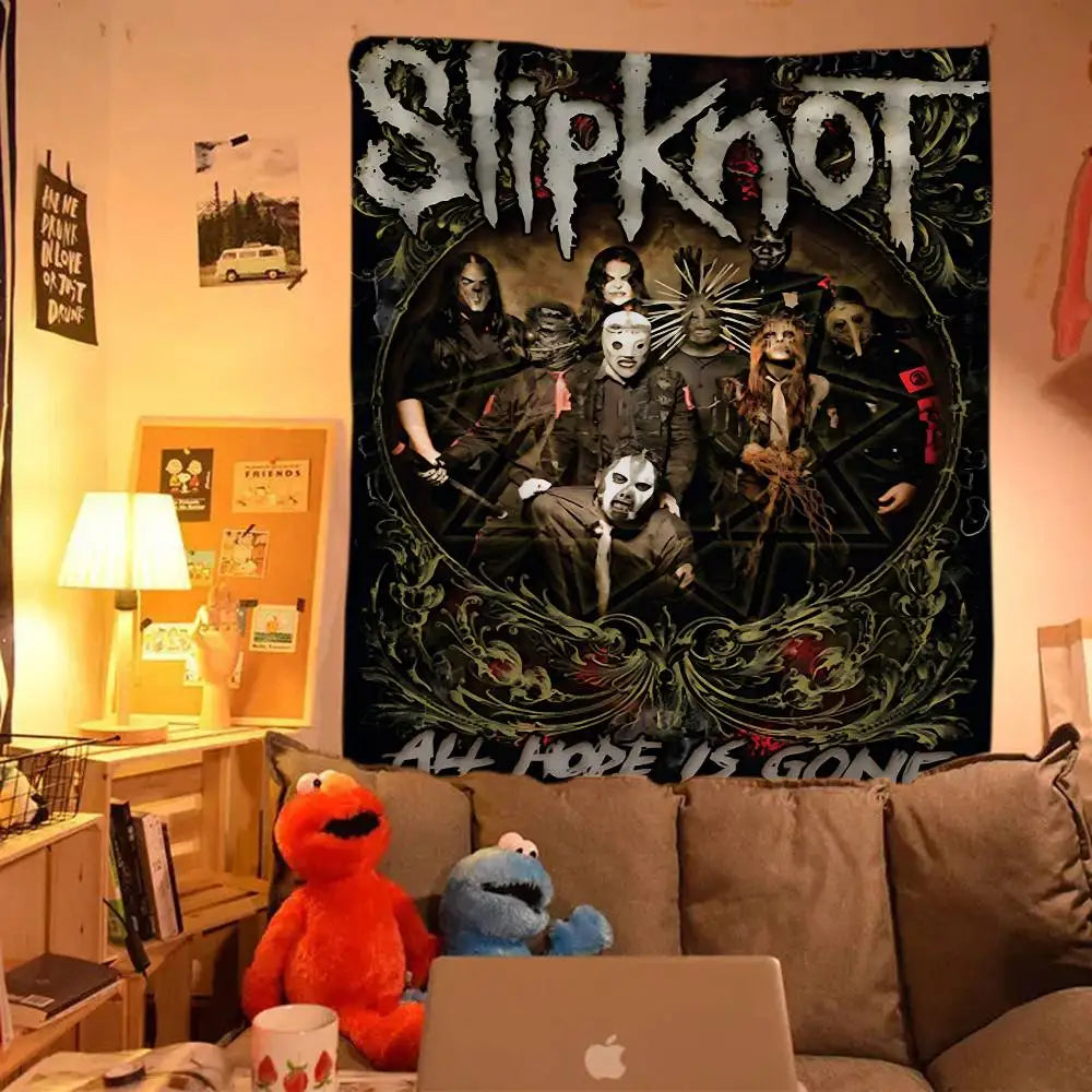 1pc S-SlipKnoter Band Cartoon Tapestry Bohemian Wall Tapestries Mandala Wall Hanging Sheets