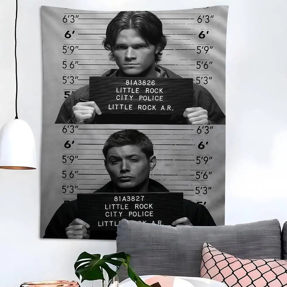1PC TV Play Series Supernatural Printed Large Wall Tapestry Wall Hanging Decoration Household Decor Blanket