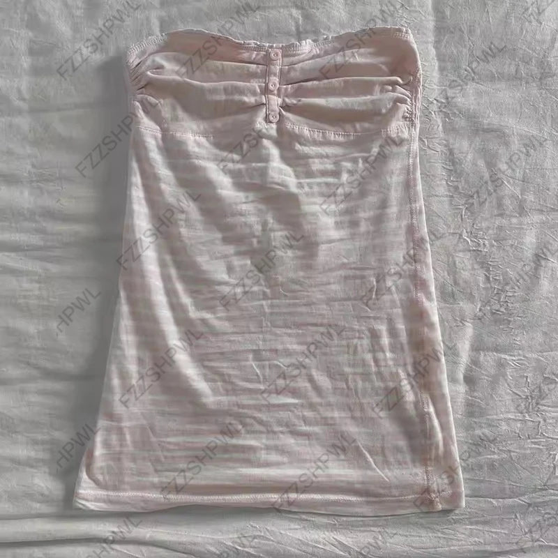 Y2k Tank Top Streetwear Punk Harajuku Stripe Print Unique Crop top Spicy Girls Casua Rock Goth Sleeveless Top Chic Hip Hop Vest