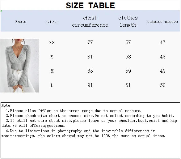 2024 new autumn/Winter V-neck solid color sexy fashion design sense slim long sleeve knitted women's T-shirt