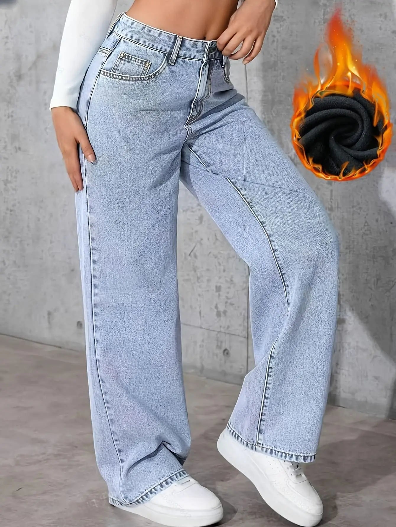 Women's Baggy Jeans Wide Leg Denim Pants Y2K Style Vintage Aesthetic Loose Fit Comfortable Female Daily Casual Clothing Pants