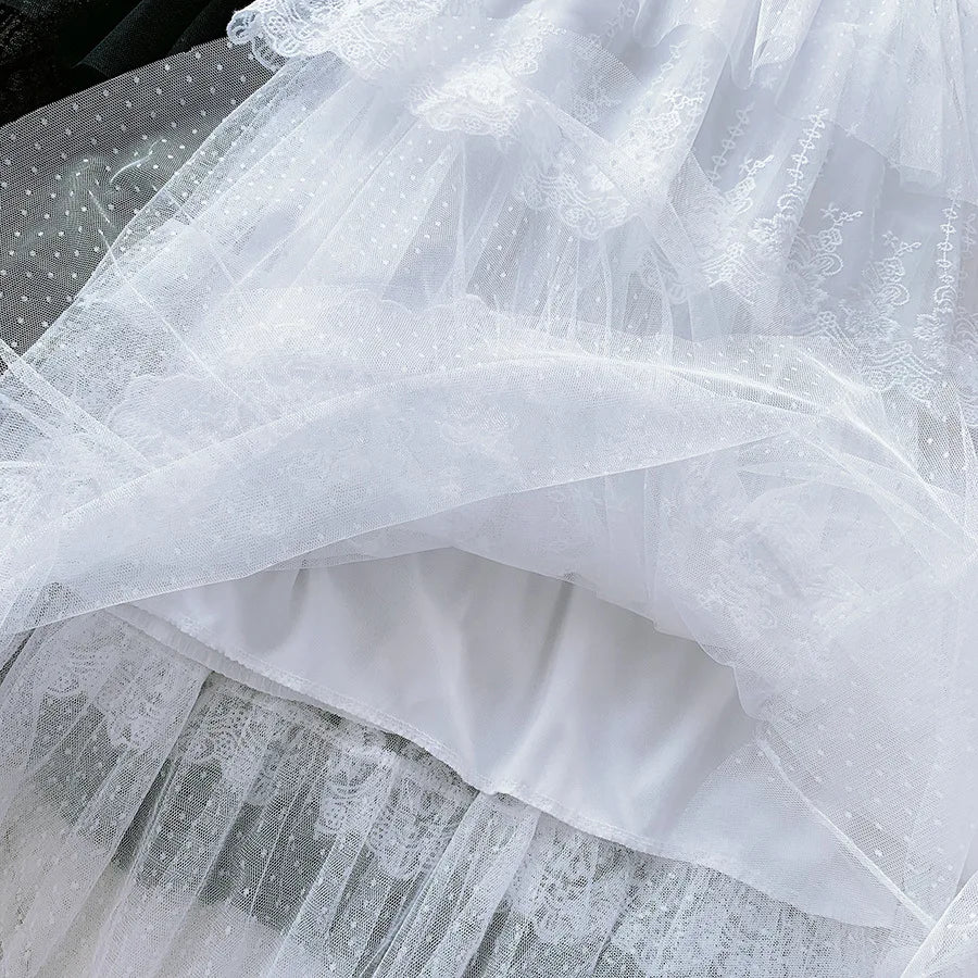 2024 New Spring Fashion Women Skirts Women Lace Skirts Long Lace Skirt Women Fashion Clothing K68