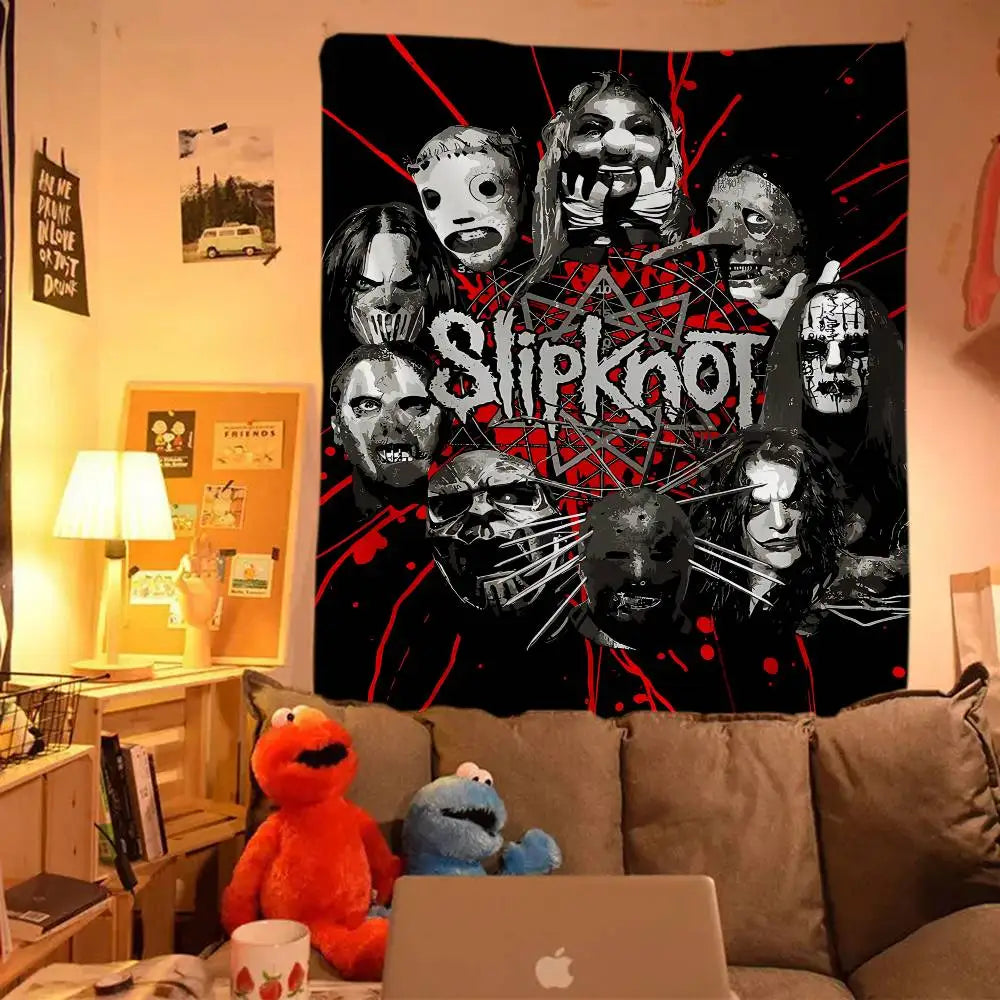 1pc S-SlipKnoter Band Cartoon Tapestry Bohemian Wall Tapestries Mandala Wall Hanging Sheets