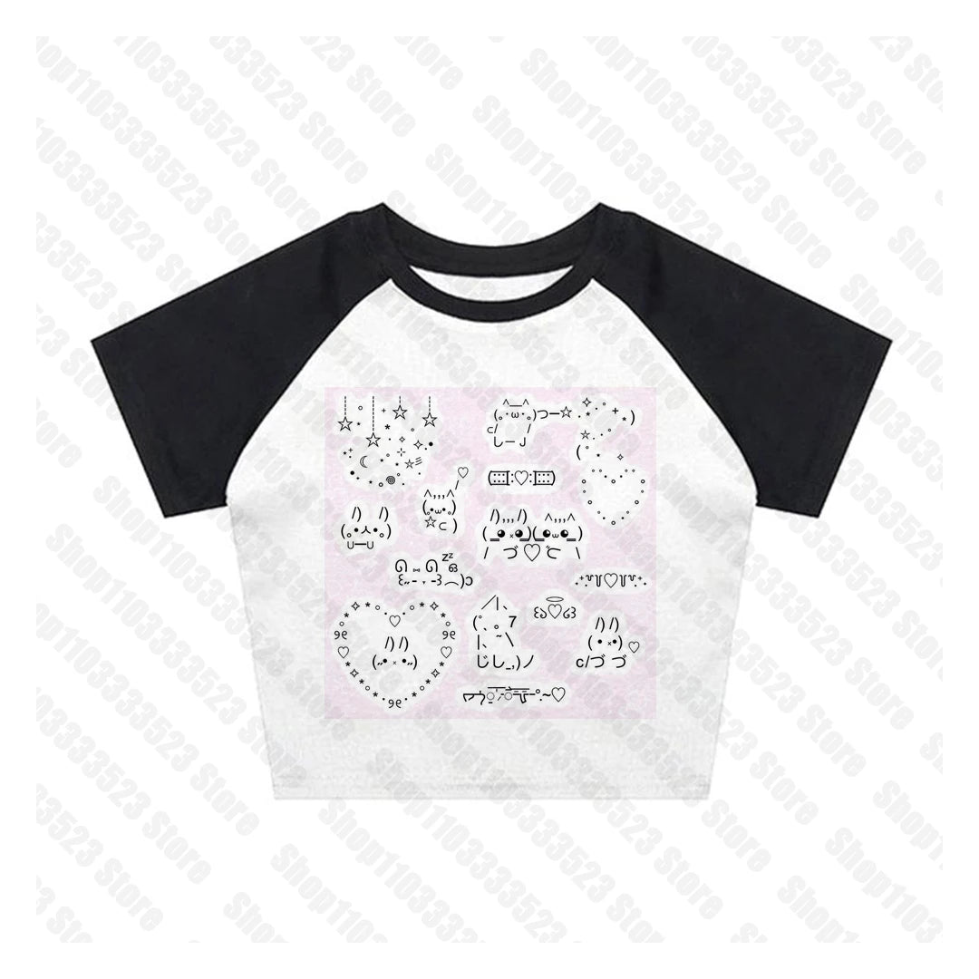 Y2k kawaii Aesthetic Graphic Vest Punk Gothic Printing Women Baby Tank 2000s Emo girls Print Crop Tops Slim Sexy Women Clothing