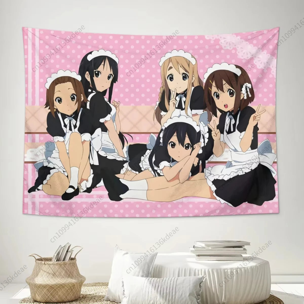 2025 Hot Cute Anime Tapestry K-ON Kawaii Flags Wall Tapestries Wall Hanging Bohemian Aesthetic Room Decor Background Cloth Gifts