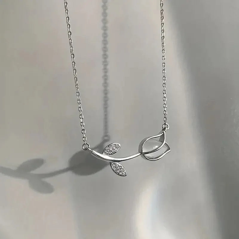 Y2K Shiny Star Necklace for Women Girls Silver Color Crystal Pendant Clavicle Chain Necklace Set Fashion New Trendy Party