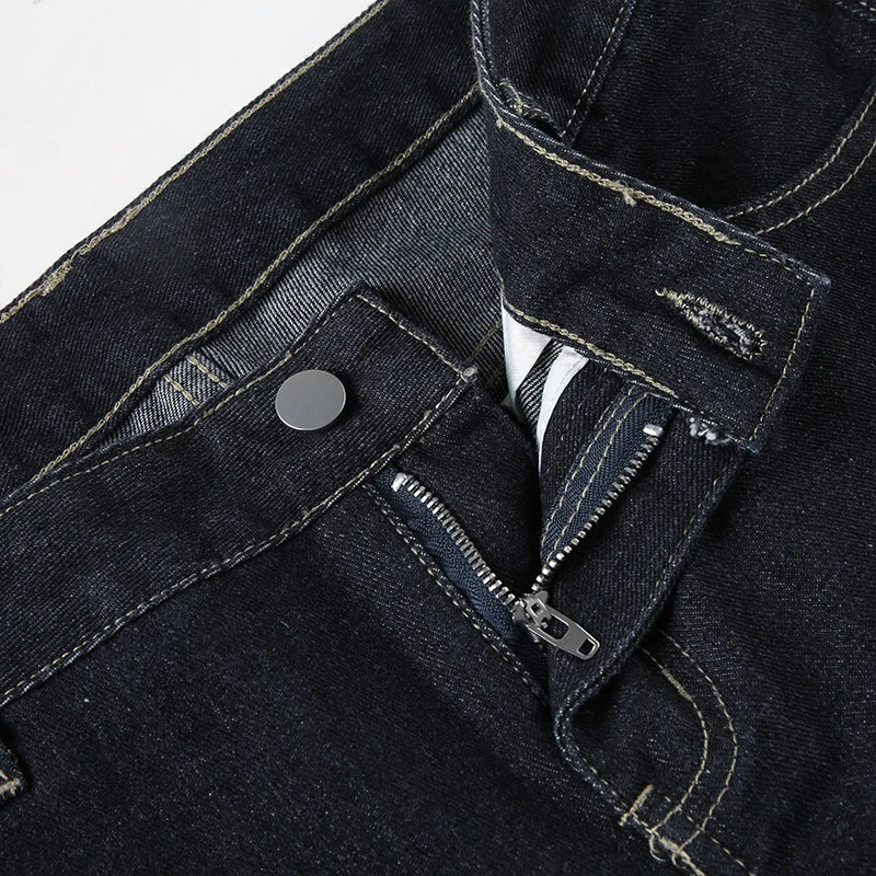 Women's Slim Fit Flared Jeans Y2K Vintage Low Rise Stretch Denim Pants with Embroidery Distressed Style for Everyday Outfits