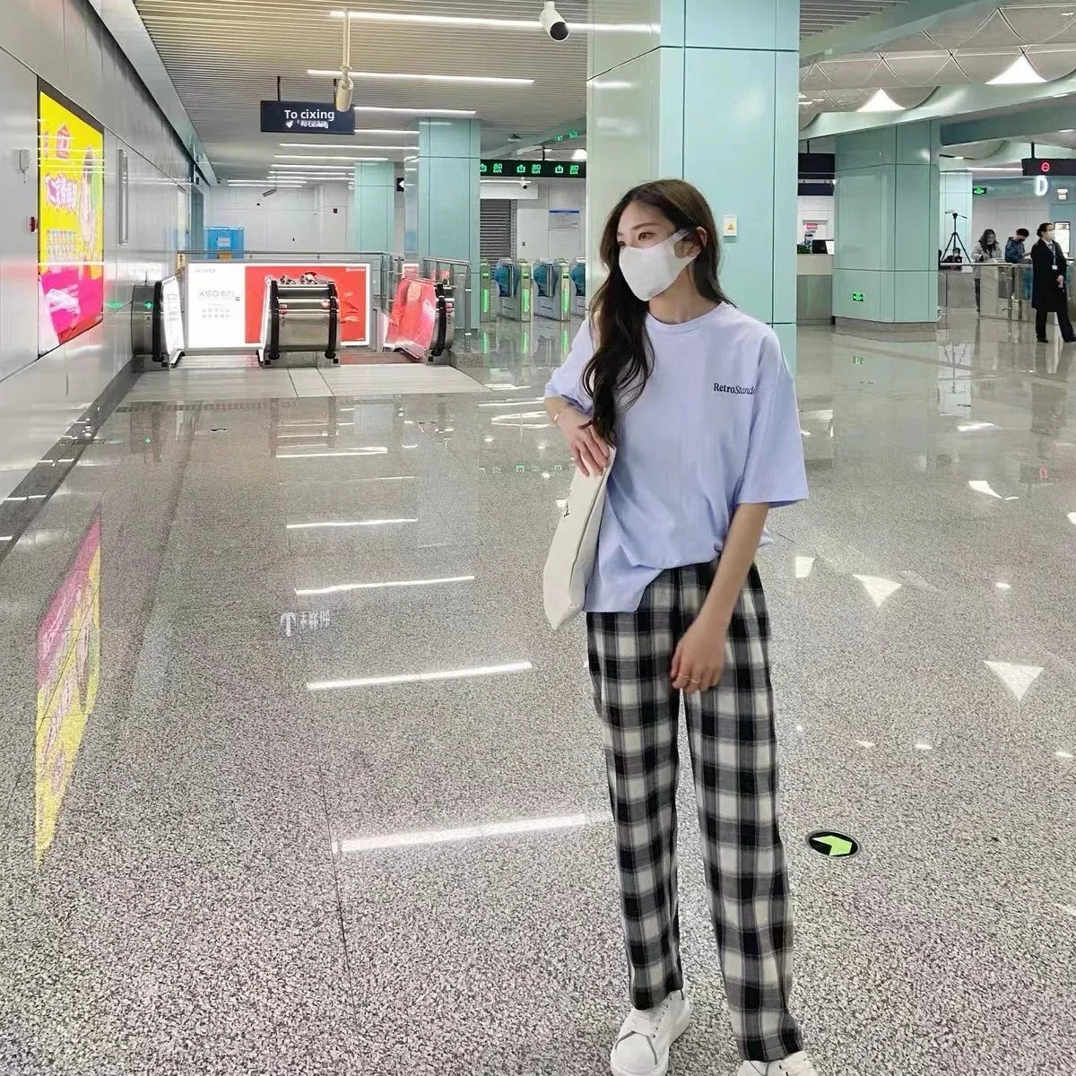 Women's High Waist Fleece Lined Wide Leg Pants Autumn Winter Comfortable Casual Korean Style Home Wear Slimming Trousers