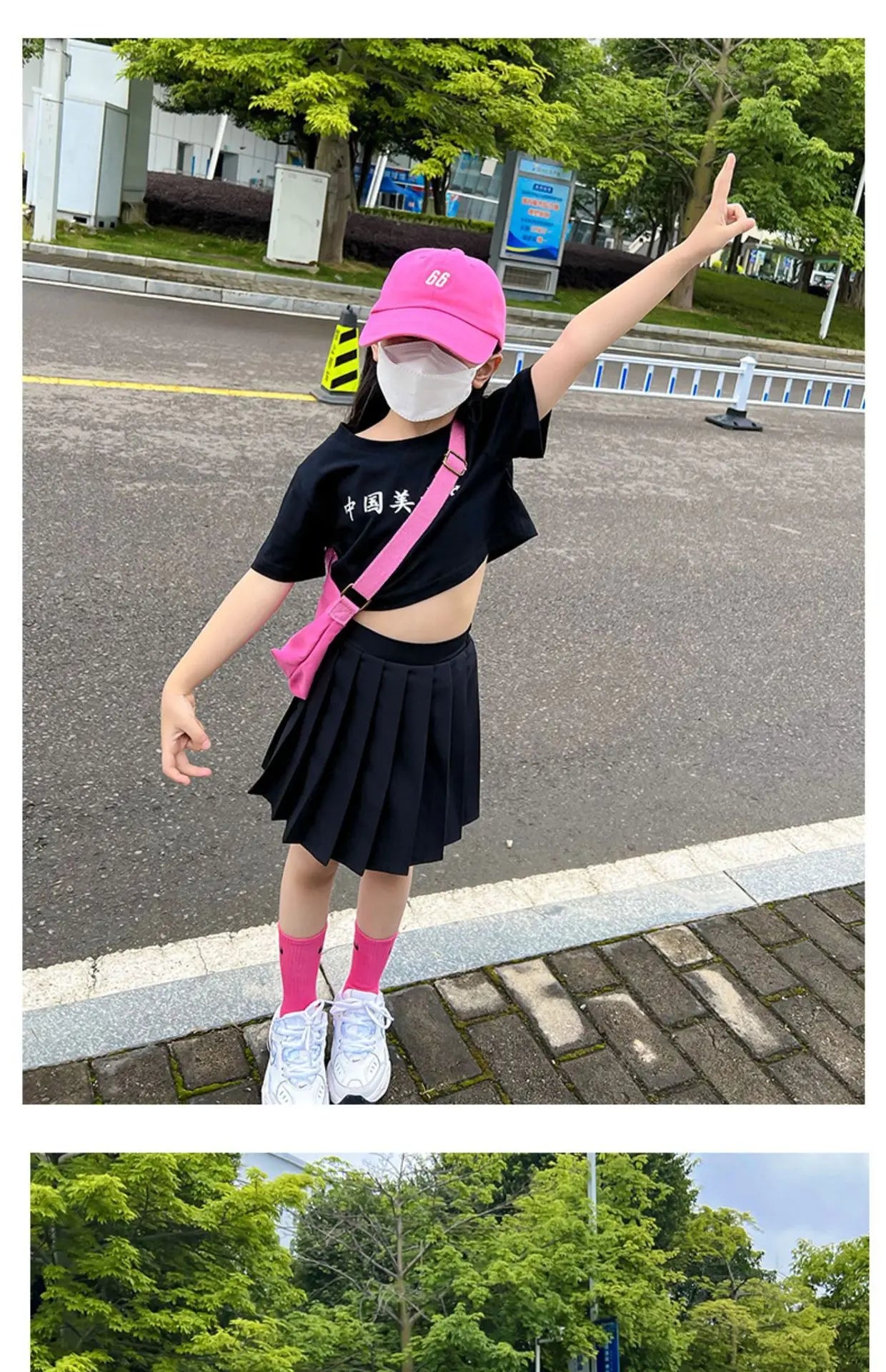 1pcs Spring Summer Girls Pleated Skirt Students Elastic A-line Skirt Kids College Style jk Skirts Childrens Fashion Short Skirts