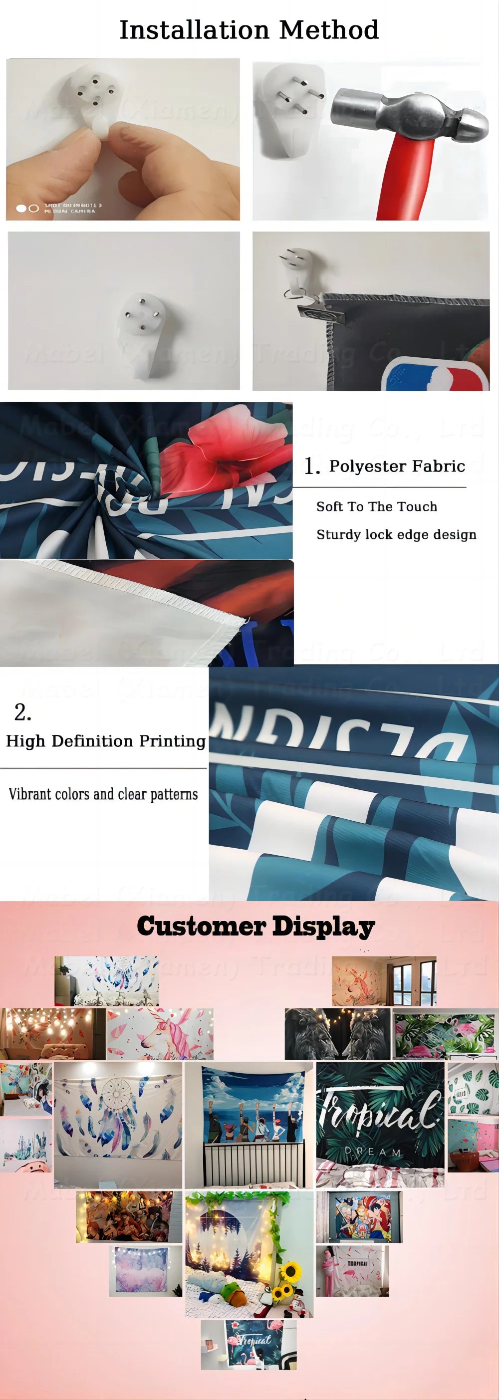 1PC TV Play Series Supernatural Printed Large Wall Tapestry Wall Hanging Decoration Household Decor Blanket