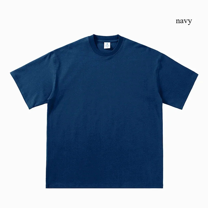 2025 Summer Men and Women T-shirt Cotton Solid Tshirts Oversized Short Sleeve T Shirt Fashion Soft White Black Tee Clothing Tops