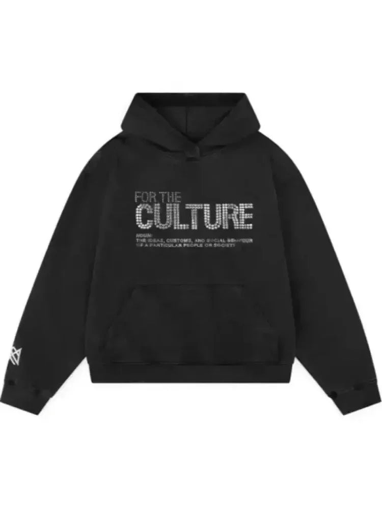Y2K Retro Hot Brick Letter Hooded for women Sweatshirts Street American Personality Autumn Men's Retro Sweatshirt women clothing