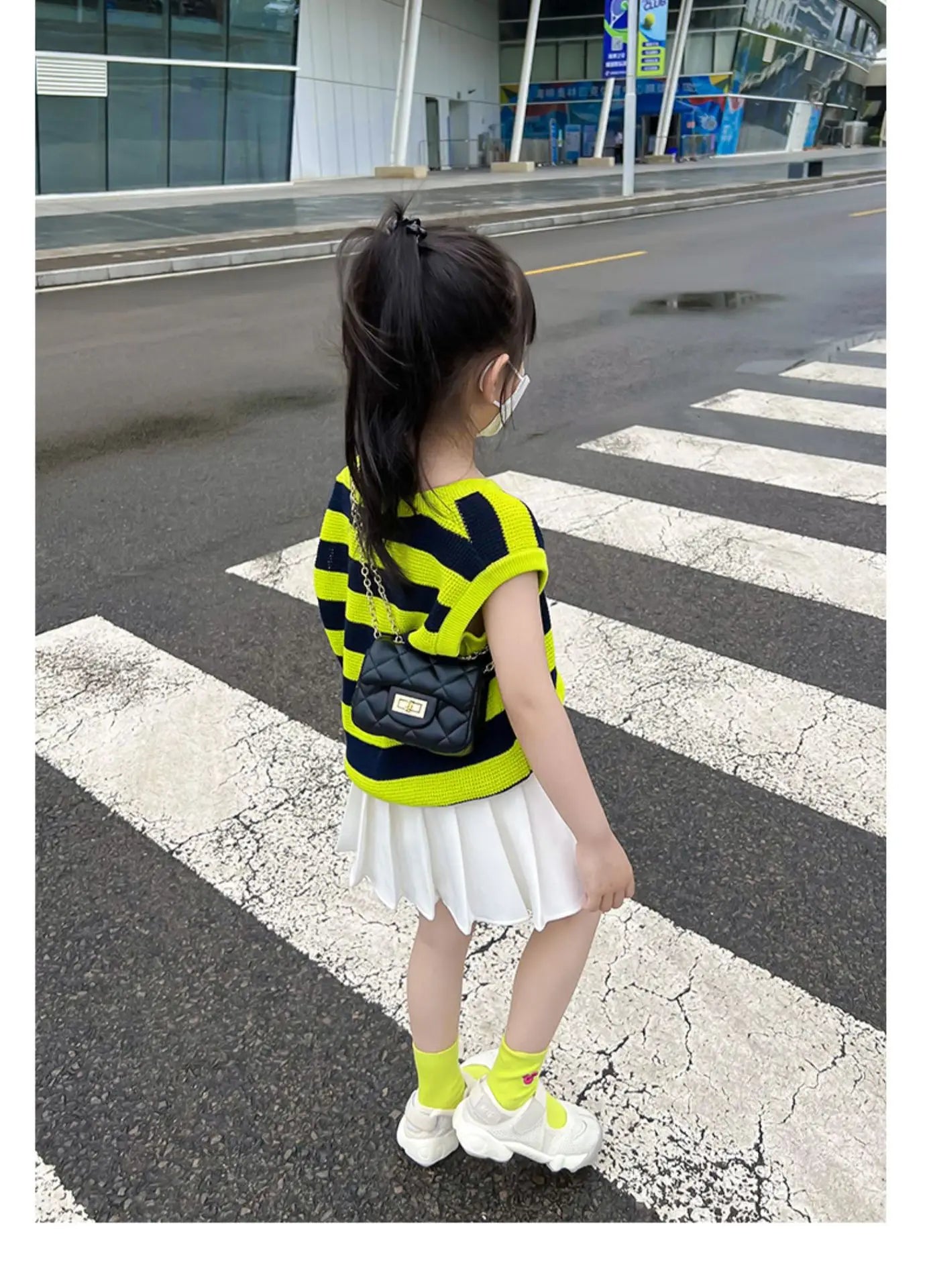 1pcs Spring Summer Girls Pleated Skirt Students Elastic A-line Skirt Kids College Style jk Skirts Childrens Fashion Short Skirts
