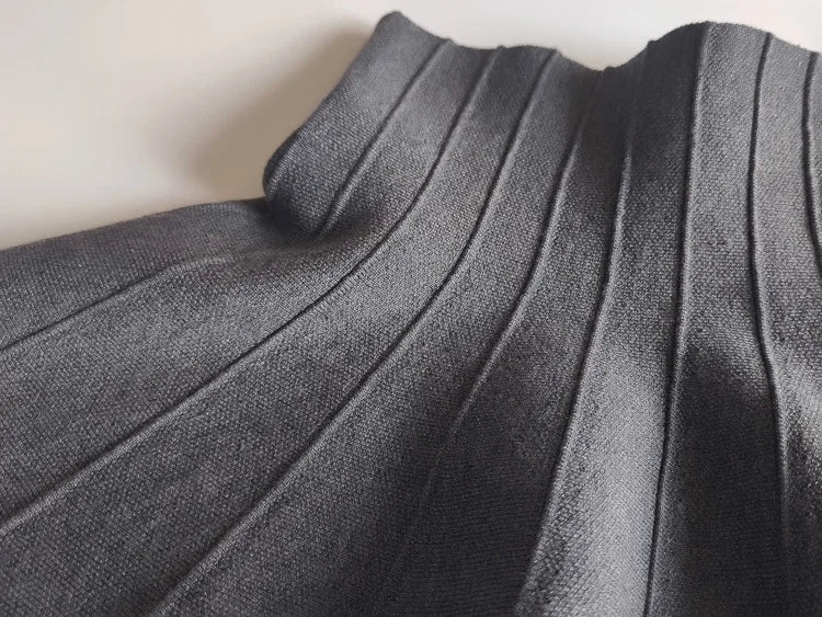 2023 Autumn And Winter New Products Children's Knitted Skirt Wavy Tutu Skirt Girls Thick Ruffled Umbrella Skirt