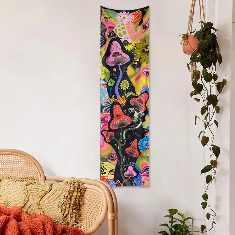 1pc Moon phase tapestry, flower and plant tapestry, moon phase tapestry room decoration wall hanging living room decoration