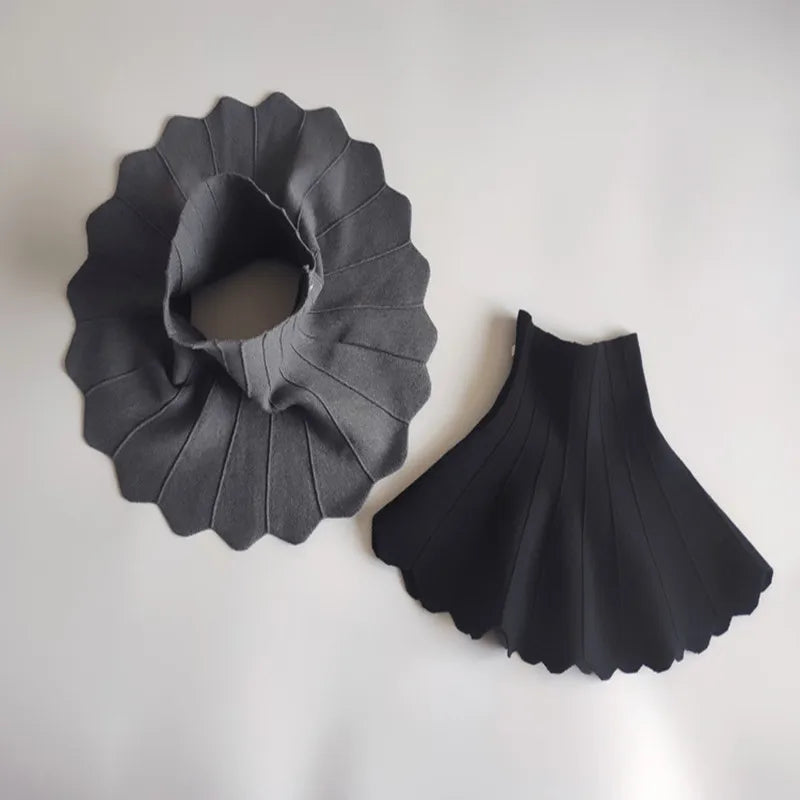 2023 Autumn And Winter New Products Children's Knitted Skirt Wavy Tutu Skirt Girls Thick Ruffled Umbrella Skirt